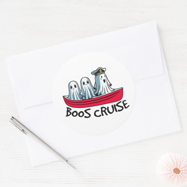 Halloween humour  classic round sticker (Envelope)