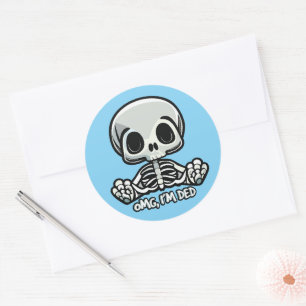 Halloween humour  classic round sticker