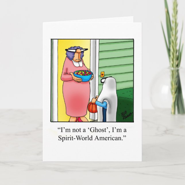 Halloween Humour Greeting Card (Front)