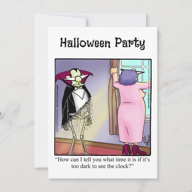 Halloween Humour Party Invitations "Spectickles" (Front)