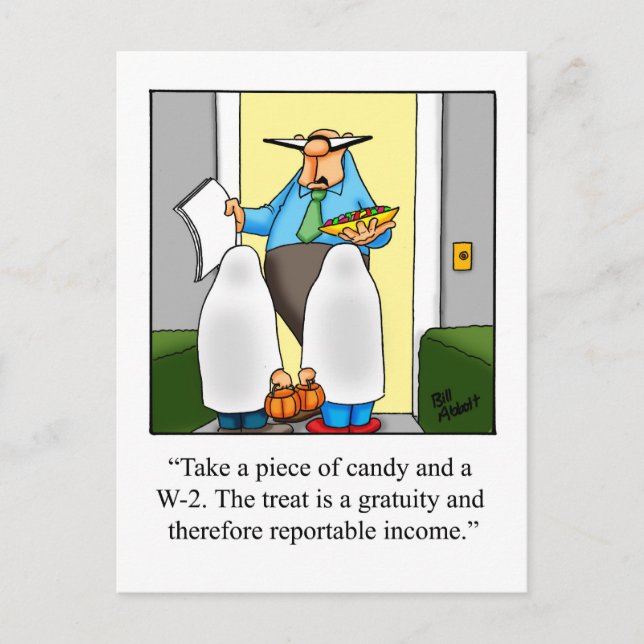 Halloween Humour Postcard  (Front)