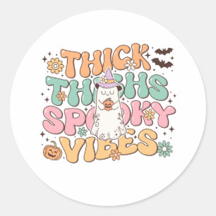 Halloween Humour Spooky Classic Round Sticker