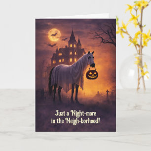 Halloween Humour with Horse Trick or Treating Card