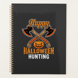 Halloween Hunting Crossed Axes Jack O Lantern Planner