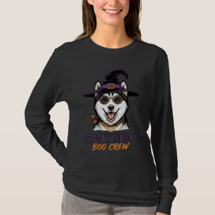 Halloween Husky Shirt Witch Dog Vintage Graphic