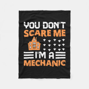 Halloween I Am A Mechanic Birthday Fleece Blanket