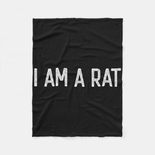 Halloween I Am A Rat Fun Rats Lover I Heart Rat Fleece Blanket