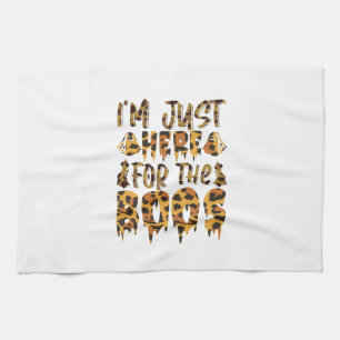 Halloween I Am Just Here For The Boos Birthday Tea Towel