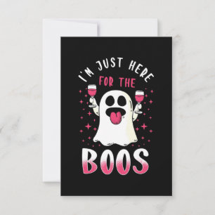 Halloween I Am Just Here For The Boos RSVP Card