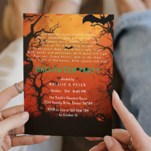 Halloween I Dark Forest Poem  Invitation