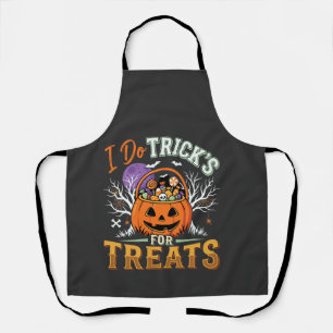 Halloween I Do Tricks for Treats Pumpkin Apron