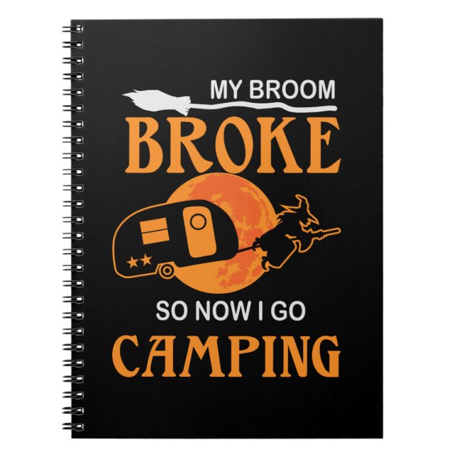 Halloween I Go Camping Birthday Notebook (Front)