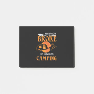 Halloween I Go Camping Birthday Post-it Notes
