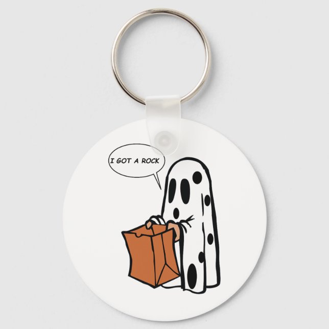 Halloween I Got A Rock Ghost  Key Ring (Front)