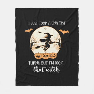 Halloween I Just Took A DNA Test Birthday Fleece Blanket