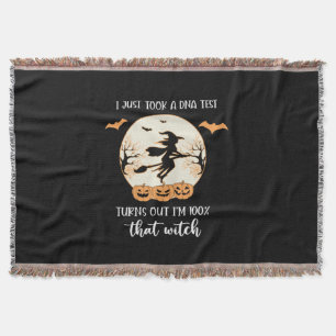 Halloween I Just Took A DNA Test Birthday Throw Blanket