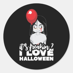 Halloween I Love Halloween Classic Round Sticker
