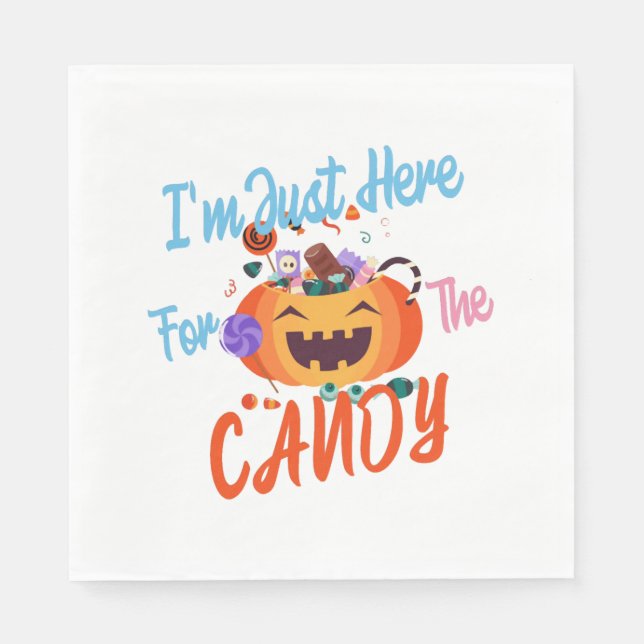 Halloween I m Just Here For The Boos Napkin (Front)