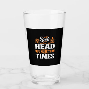 Halloween I May Look Calm Birthday Glass