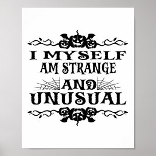 Halloween I Myself Am Strange And Unusual Men Wome Poster