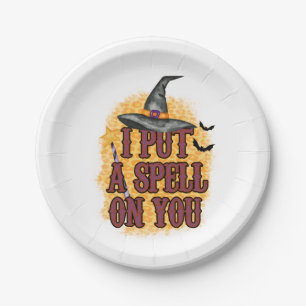 Halloween I Put A Spell On You Birthday Paper Plate