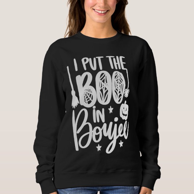 Halloween I Put The Boo In Boujee Pumpkin Ghost Sp Sweatshirt (Front)