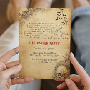 Halloween I Scary Poem Invitation