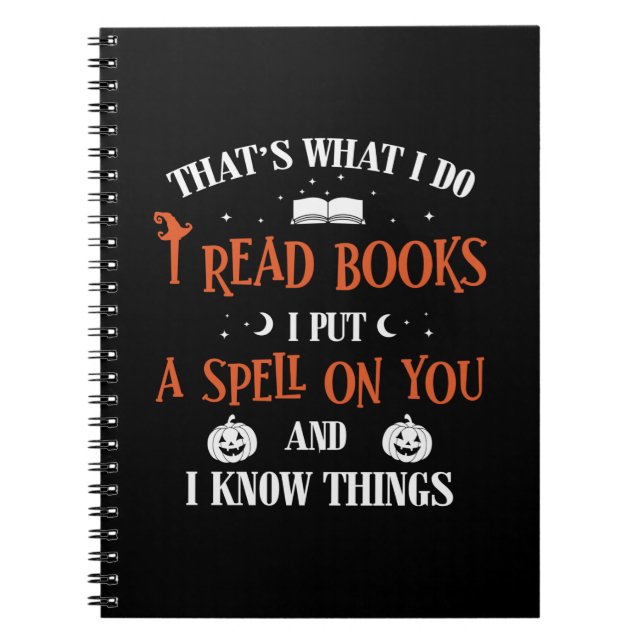 Halloween I Spell On You And Read Books Birthday (Front)