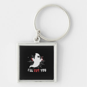 Halloween I Will Cut You Birthday Key Ring