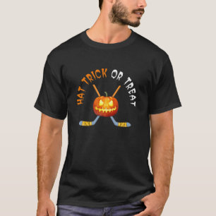 Halloween Ice Hockey Player Hat Trick Or Treat Fun T-Shirt