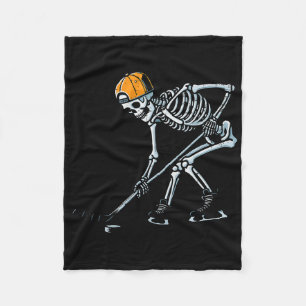 Halloween Ice Hockey Skeleton Costume Boys Kids Yo Fleece Blanket