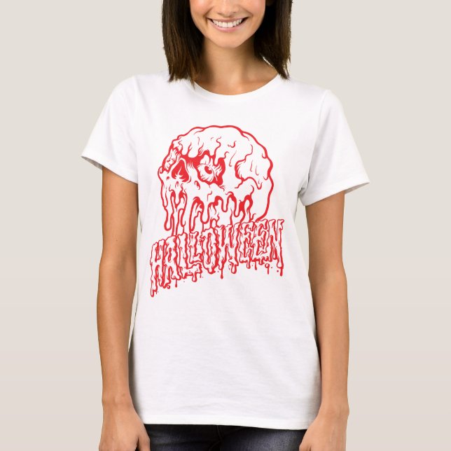 halloween iced skeleton T-Shirt (Front)
