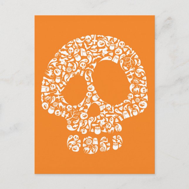 Halloween Icons - Skull Postcard (Front)
