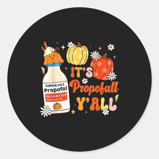 Halloween Icu Nurse Its Profall Y'all Crna Icu Fal Classic Round Sticker (Front)