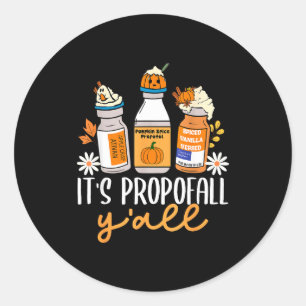 Halloween Icu Nurse Its Profall Y'all Crna Icu Fal Classic Round Sticker