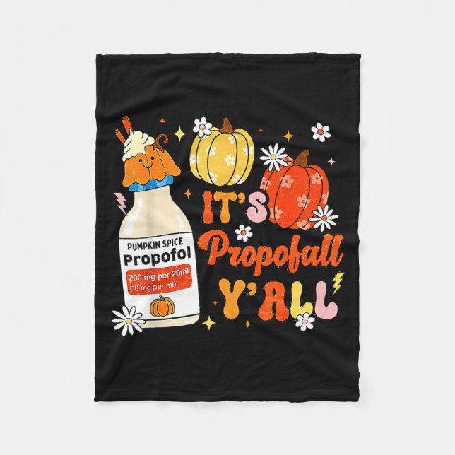 Halloween Icu Nurse Its Profall Y'all Crna Icu Fal Fleece Blanket (Front)