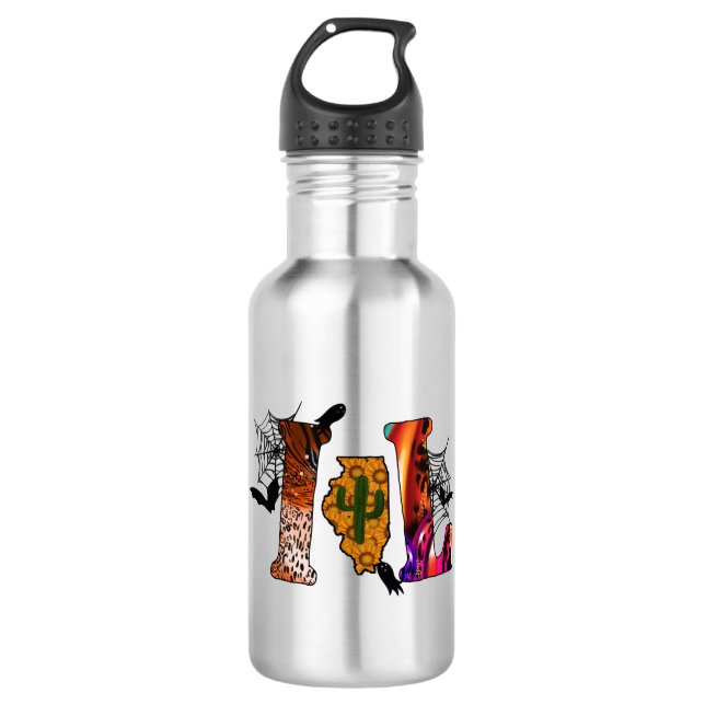 Halloween Illinois 710 Ml Water Bottle (Front)
