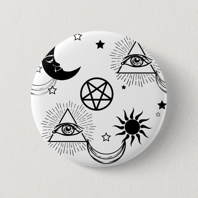 halloween illuminati eye 6 cm round badge (Front)