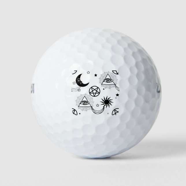 halloween illuminati eye golf balls (Front)