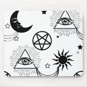 halloween illuminati eye mouse pad