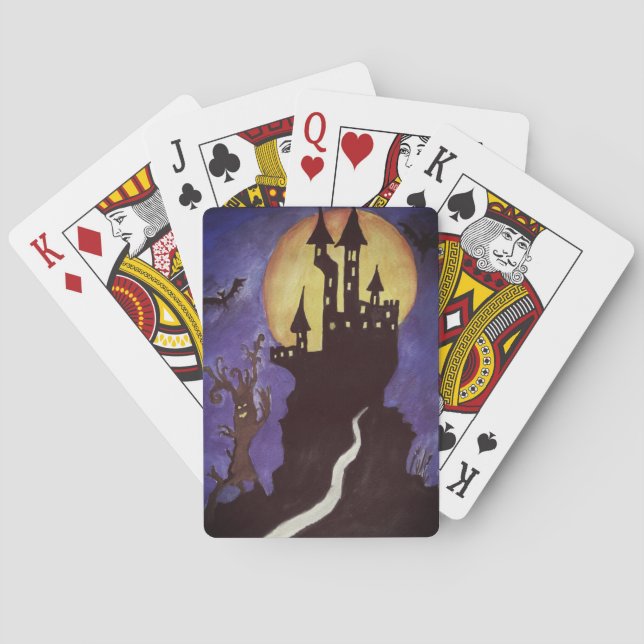 Halloween Illustartion bats Classic Playing Cards (Back)