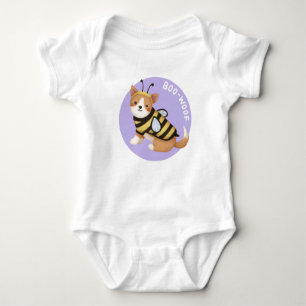 Halloween Illustration: Boo-Woof (Welsh Corgi) Baby Bodysuit