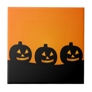 Halloween Illustration Ceramic Tile