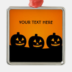 Halloween Illustration Metal Ornament