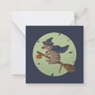 Halloween Illustration: Wizard Numbat Card