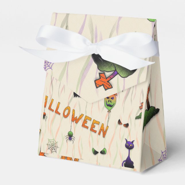 Halloween Illustrations Favour Box (Front Side)