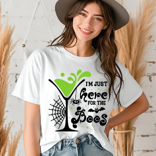 Halloween I'm Here For The Boos Funny Drinks Tri-Blend Shirt