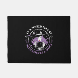 Halloween In A World Full Of Witches Birthday Doormat