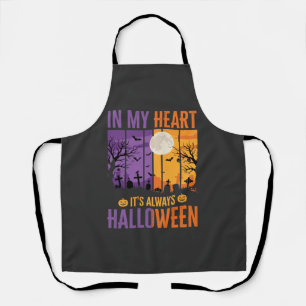 Halloween In My Heart Spooky Cemetery Apron