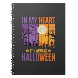 Halloween In My Heart Spooky Cemetery Notebook